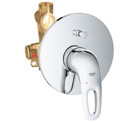 Встраиваемый смеситель для ванны grohe eurostyle 33637003 с механизмом, хром в Алматы фото № 1