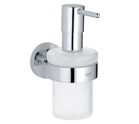 Дозатор жидкого мыла grohe essentials 40448001 с держателем, хром в Алматы фото № 1