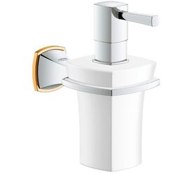 Дозатор жидкого мыла grohe grandera 40627ig0, хром/золото в Алматы фото № 1