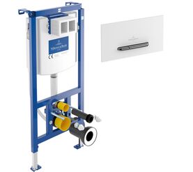 Инсталляция 3в1 villeroy&boch viconnect 92242700, кнопка смыва белая 92216168 в Алматы фото № 1