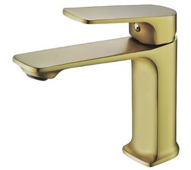 смеситель для раковины hans h18.1008 сатин золотой в Алматы фото № 1