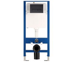 Инсталляция для унитаза hans h5108-0203 с черной клавишей смыва в Алматы фото № 1