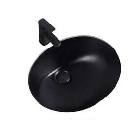 раковина под столешницу hans ma2001c 55x42 черная матовая в Алматы фото № 1