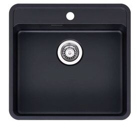 Кухонная мойка reginox ohio 50x40 tapwing, jet black в Алматы фото № 1