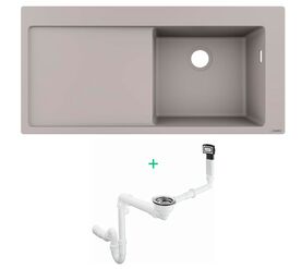 Кухонная мойка hansgrohe s514-f450 43314380 искусственный камень в Алматы фото № 1