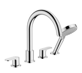 смеситель на борт ванны hansgrohe vernis blend 71456000 на 4 отверстия , хром в Алматы фото № 1