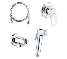 Гигиенический душ встраиваемый grohe bauloop 125078 со смесителем, хром в Алматы фото № 1