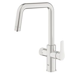 смеситель для кухни grohe blue pure eurosmart 30583dc0, с возможностью подключения фильтра, сталь в Алматы фото № 1