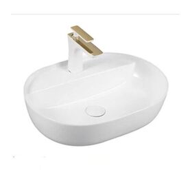 раковина накладная hans, 5486hs, белая 50x40 в Алматы фото № 1