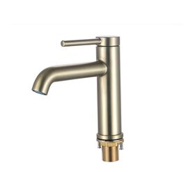 смеситель для раковины hans h16.1008 сатин золотой в Алматы фото № 1