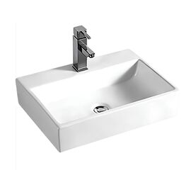 раковина накладная hans hs-2002 52х36, белая в Алматы фото № 1