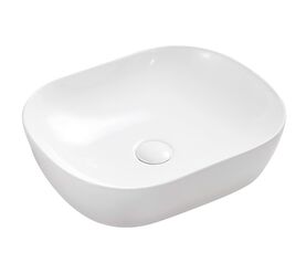 раковина накладная hans hs-2143 49х39 см, прямоугольная, белая в Алматы фото № 1