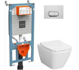 унитаз с инсталляцией 4в1 vitra integra square 7082b003-0075 700-1873 в Алматы фото № 1