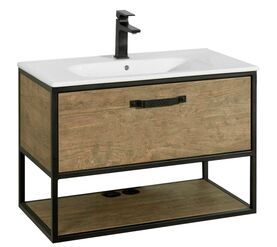 тумба с раковиной 80 см aquaton лофт фабрик 1a242401ltdu0+732799c000 эндгрейн в Алматы фото № 1