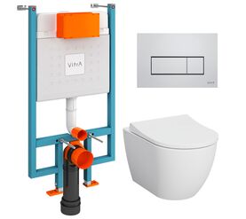 унитаз с инсталляцией 5в1 vitra mia round 7510b003-0075 800-1875/740-2380 в Алматы фото № 1