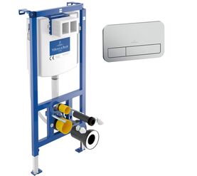 Инсталляция 3в1 villeroy&boch viconnect 92242700, кнопка смыва хром 92249069 в Алматы фото № 1