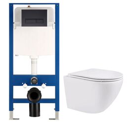 унитаз с инсталляцией 5в1 hans hs-046bf h5108-0203 в Алматы фото № 1