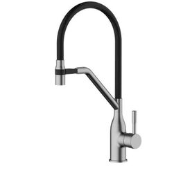 смеситель для кухни hans h815.053 с гибким изливом, оружейная сталь в Алматы фото № 1