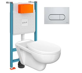 унитаз с инсталляцией 5в1 vitra conforma 5810b003-6234 мгн, v-fix core 800-1873, root round 740-2280 в Алматы фото № 1