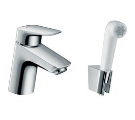 смеситель для раковины hansgrohe logis 70 71290000 с гигиеническим душем, хром в Алматы фото № 1