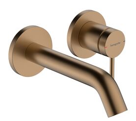 смеситель для раковины hansgrohe tecturis s 73350140, на стену, шлифованная бронза в Алматы фото № 1