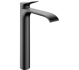 смеситель для раковины hansgrohe vivenis 75044340 coolstart с донным клапаном, черный матовый хром в Алматы фото № 1