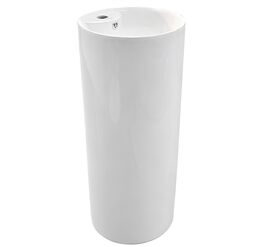 раковина отдельностоящая hans, 860hs 35x35x85, напольная, круглая, белая в Алматы фото № 1