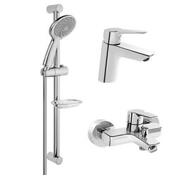 Набор смесителей для ванны 3в1 vitra solid s a42242exp,  латунь, хром в Алматы фото № 1