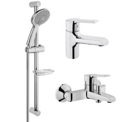 Набор смесителей для ванны 3в1 vitra axe s a49152exp,  латунь, хром в Алматы фото № 1