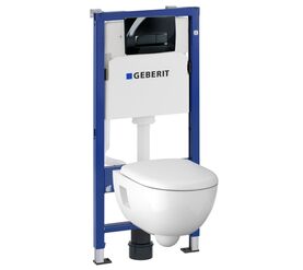 унитаз с инсталляцией 4в1 geberit 500.103.dw.r set в Алматы фото № 1