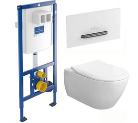 унитаз с инсталляцией 4в1 villeroy&boch subway 2.0 5614r201 92216168 в Алматы фото № 1