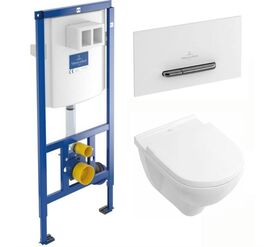 унитаз с инсталляцией 4в1 villeroy&boch o.novo 5660hr01 92216168 в Алматы фото № 1