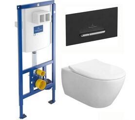 унитаз с инсталляцией 4в1 villeroy&boch subway 2.0 5614r201 922169d8 в Алматы фото № 1