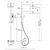 Lm5862cw контест смеситель для ванны с верхней душ. лейкой тропический дождь, фиксированный излив, хром ( в Алматы фото № 2