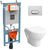 унитаз с инсталляцией 4в1 vitra v-fix core 700-1873, zentrum 5795b003-0850 функция биде, клавиша хром в Алматы фото № 1