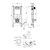 унитаз с инсталляцией 5в1 villeroy&boch subway 2.0 5614r201 viconnect 92242700 92249069, хром в Алматы фото № 3