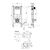 унитаз с инсталляцией 5в1 villeroy&boch viclean-i100 v0e100s0 viconnect 92242700 922490an, черная в Алматы фото № 3