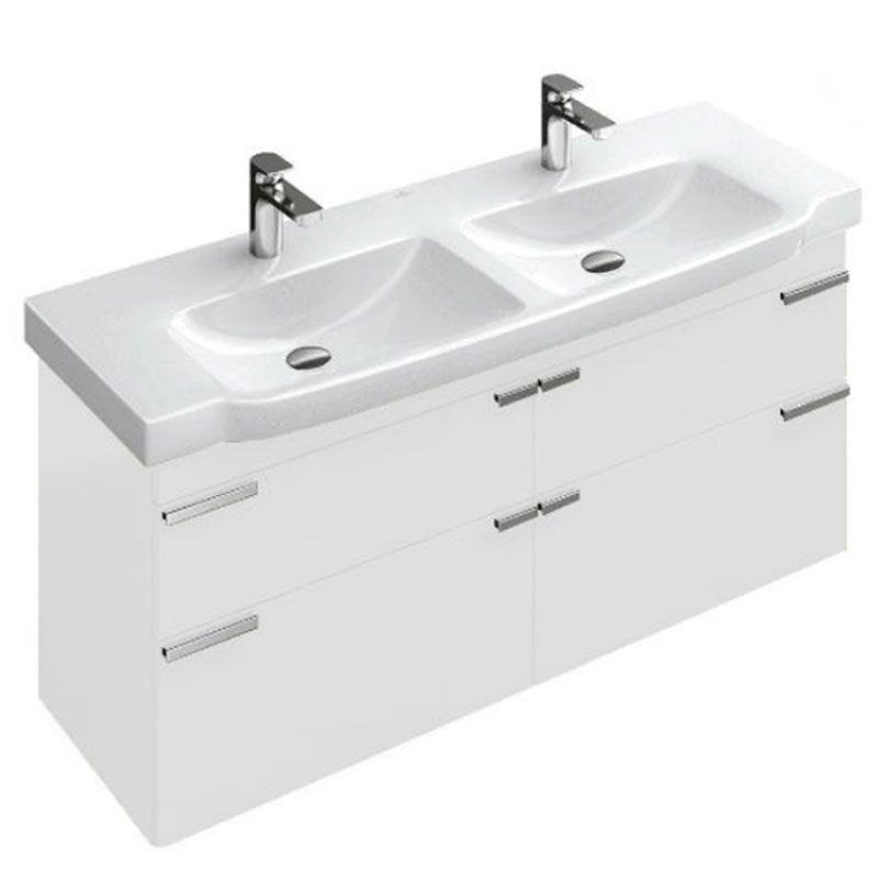 тумба с раковиной villeroy&boch sentique 125 белый глянец в Алматы фото № 1