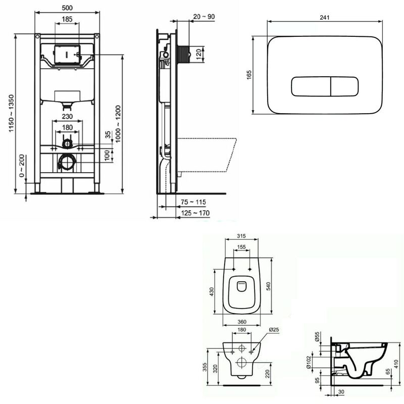 унитаз с инсталляцией 4в1 ideal standard esedra t386001 r020467 m3 r0123aa в Алматы фото № 2