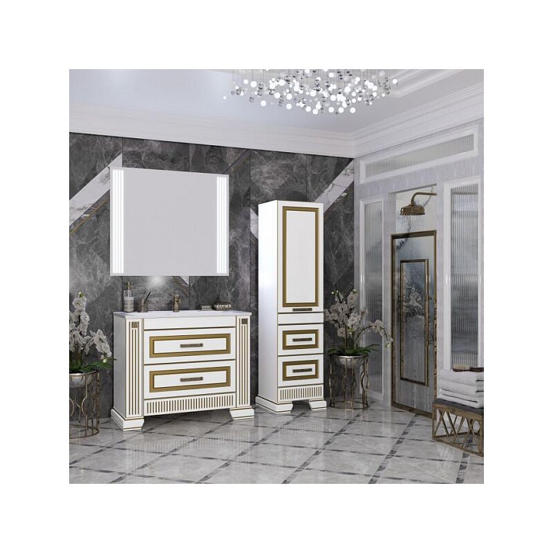Комплект мебели opadiris оникс 100 белый с золотом в Алматы фото № 1