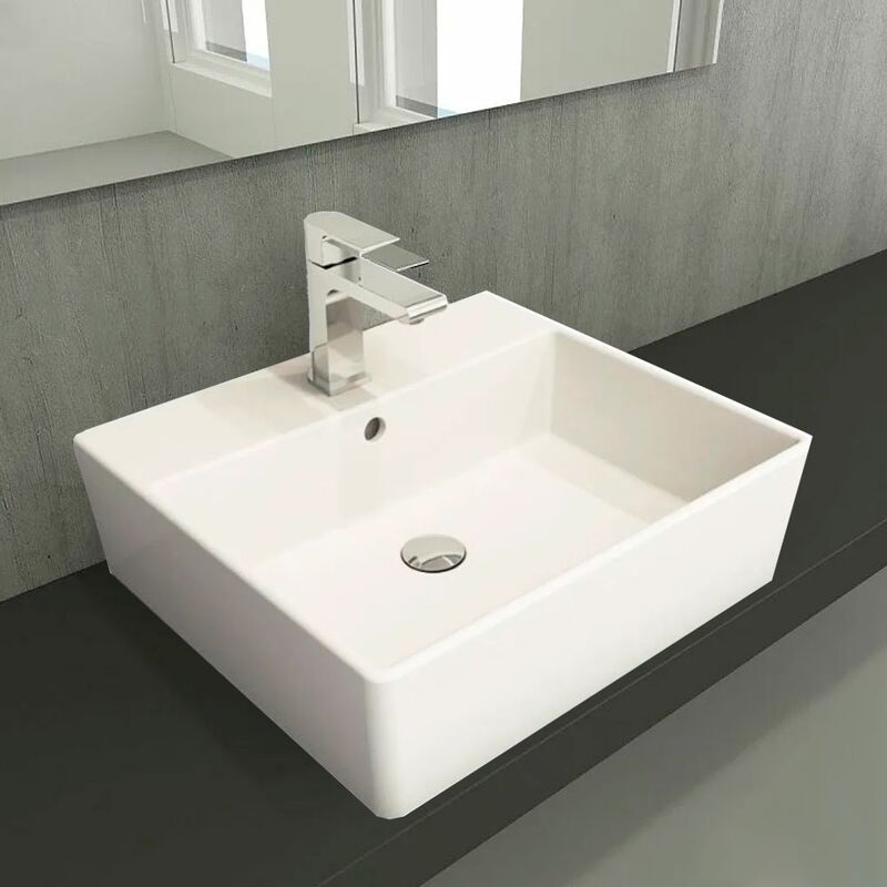 раковина накладная bocchi milano 1302-001-0126 50*37 глянец белый в Алматы фото № 2