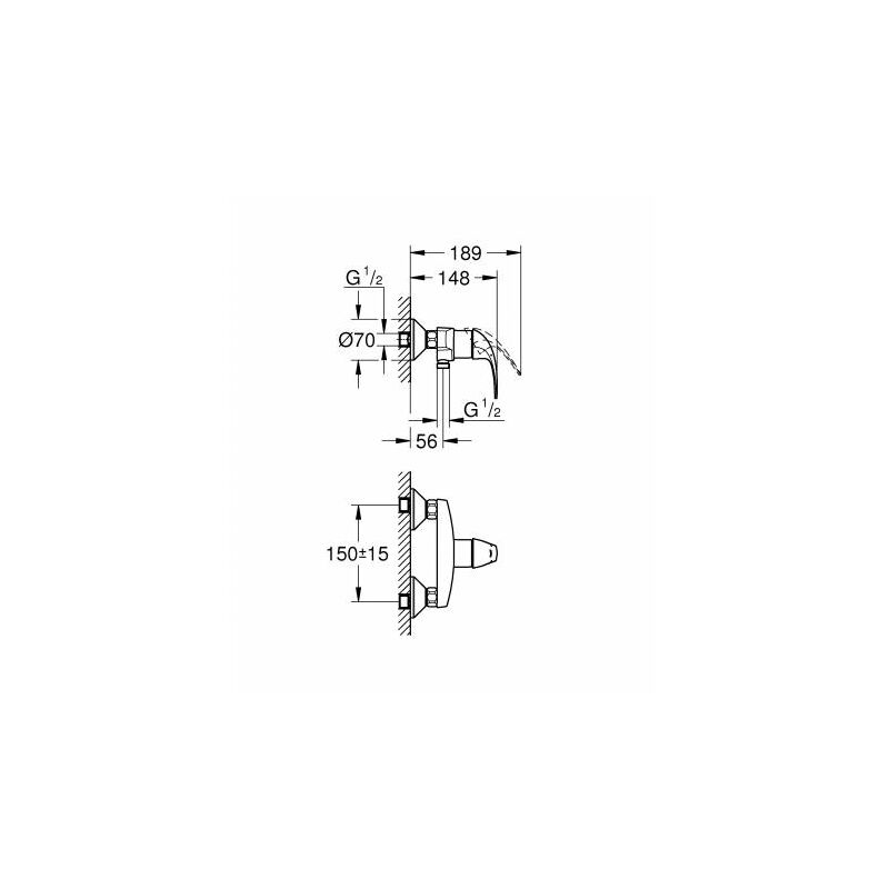 смеситель для душа grohe baucurve 23631000 в Алматы фото № 2