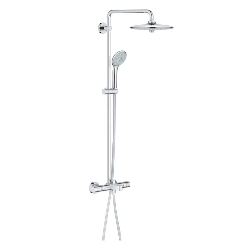 Душевая система grohe euphoria 26114001 с термостатом  поворотная с изливом цвет хром в Алматы фото № 1