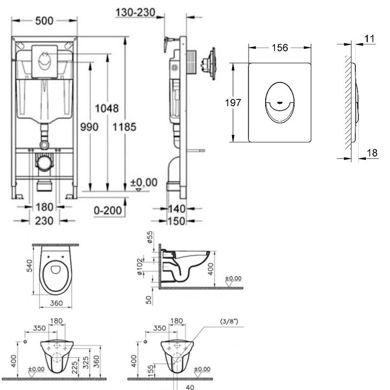 унитаз с инсталляцией 4в1 grohe 38721001 norm fit 6855 в Алматы фото № 2