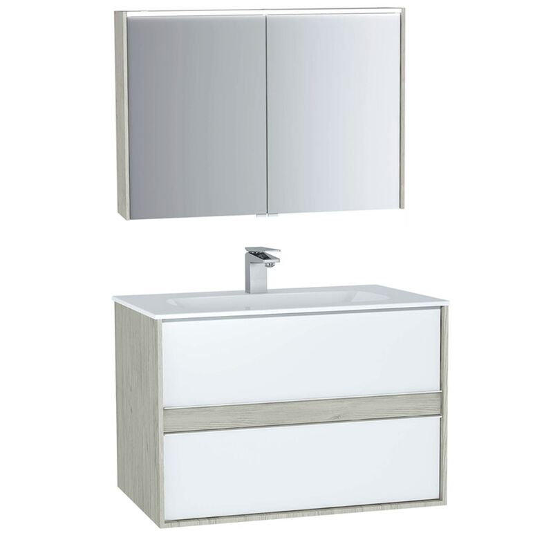 Комплект мебели vitra metropole 61291/61294 100см серебряный дуб в Алматы фото № 1