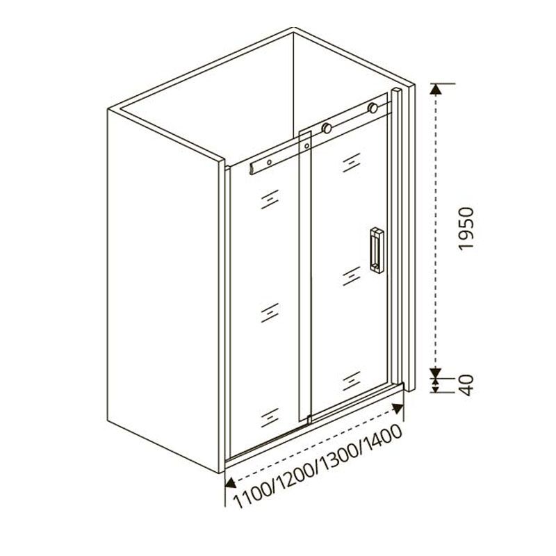 Душевая дверь bas 120x195 altair wtw-120-c-ch в Алматы фото № 2