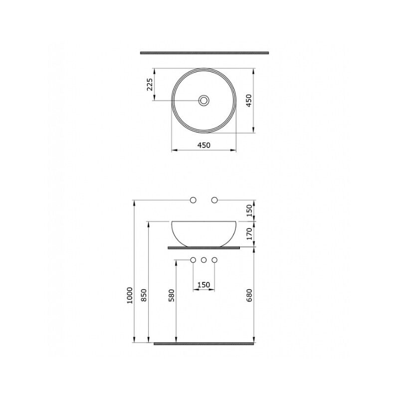 раковина накладная bocchi venezia 1119-032-0125 45x45 см розовая матовая в Алматы фото № 3