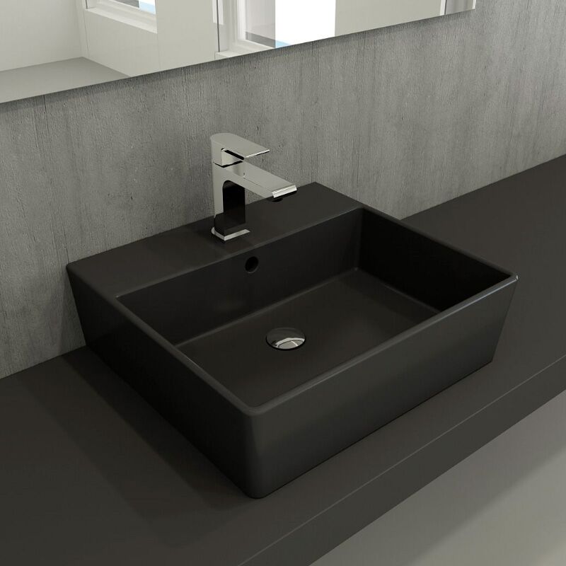 раковина накладная bocchi milano 1216-020-0126 50 см антрацит матовый в Алматы фото № 2