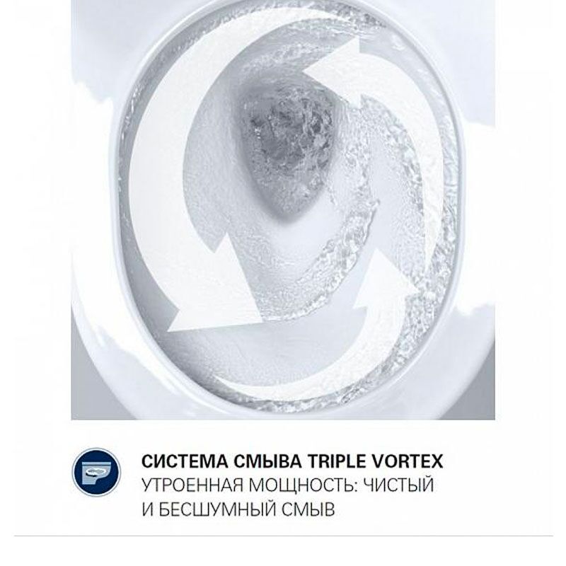 унитаз подвесной grohe bau ceramiс 39351000 безободковый с микролифтом в Алматы фото № 3