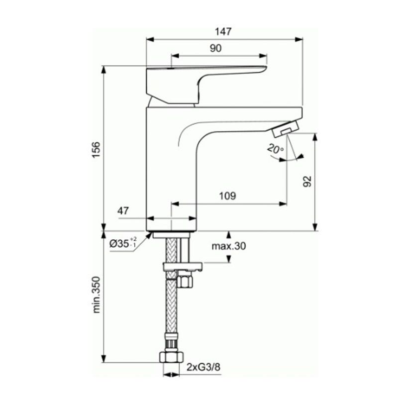 смеситель для раковины ideal standard ceraplan iii bc567aa (р) в Алматы фото № 2